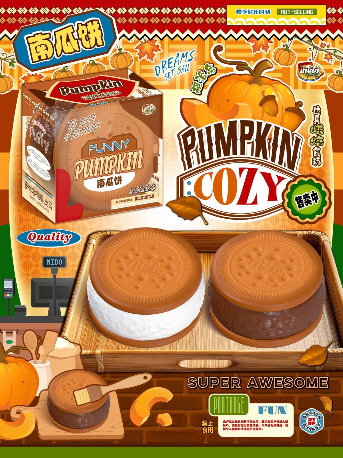 Mido Pumpkin Pancake Squishy